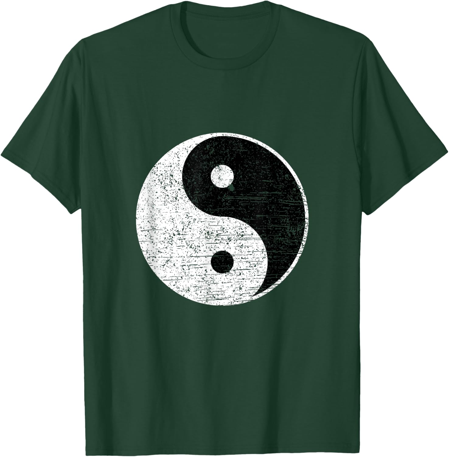 Yin And Yang Black White Abstract Asian Art Style Yoga Gift T-Shirt - T-Shirt | Forest