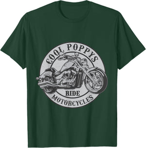 Cool Poppy Ride Motorcycles Novelty Rider Poppys T-Shirt - T-Shirt | Forest