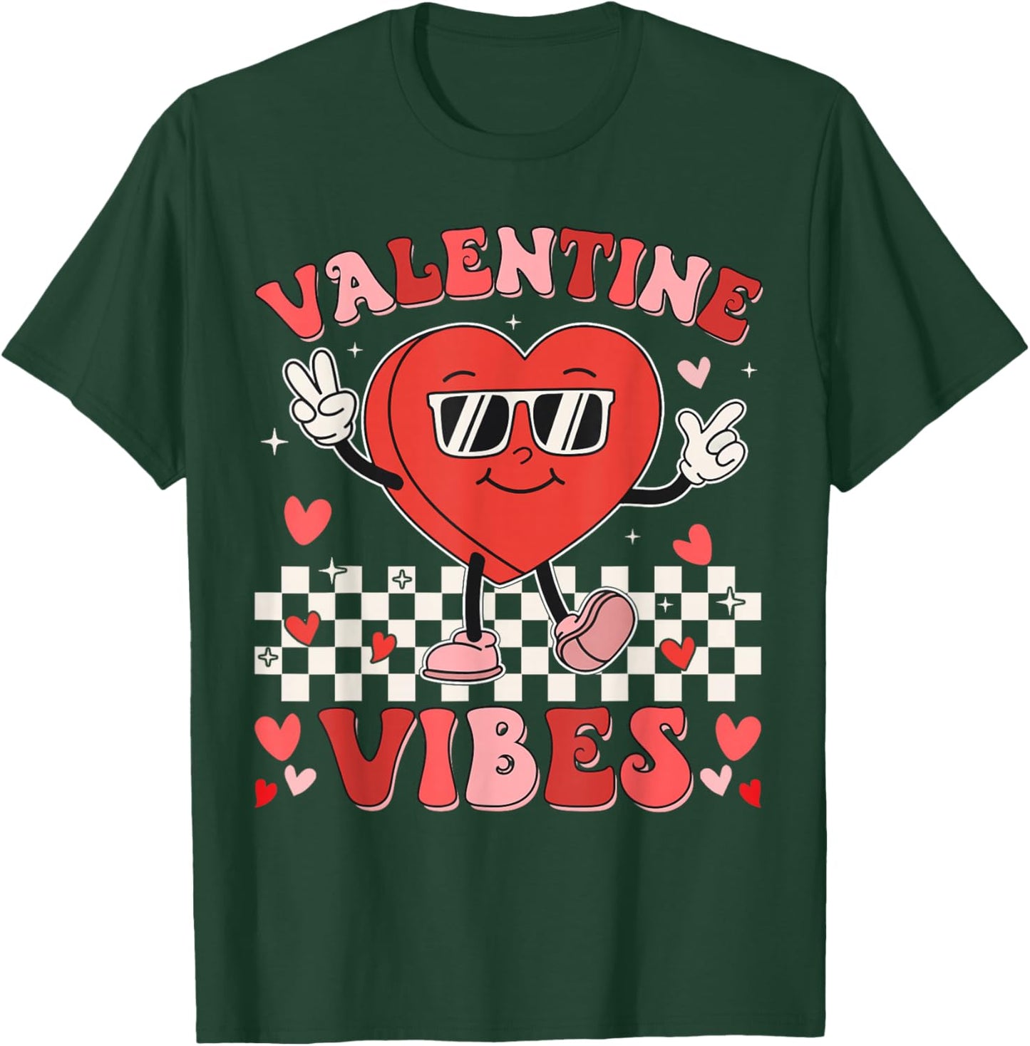 Groovy Valentines Day Shirts For Girl Women Kids Boy Toddler T-Shirt - T-Shirt | Forest