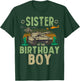 Sister of the Birthday Boy Army Party Matching Family T-Shirt - T-Shirt | Forest