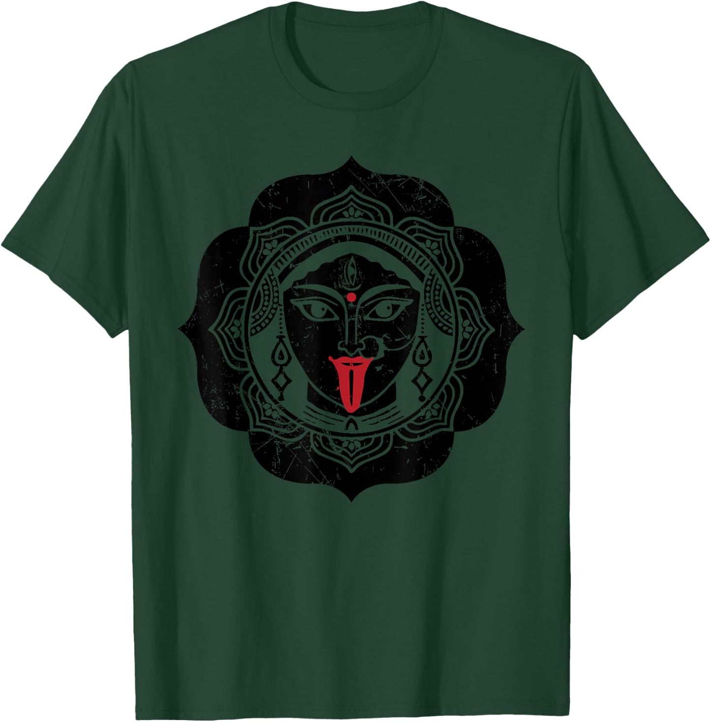 Kali Hindu Deity Goddess Indian Sacred Yoga Puja Kali T-Shirt - T-Shirt | Forest