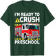 Kids Preschool Boy Fire Truck Back to School Firefighter Boy T-Shirt - T-Shirt | Forest
