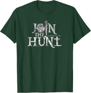 Supernatural Join The Hunt Iconic Font Logo T-Shirt - T-Shirt | Forest