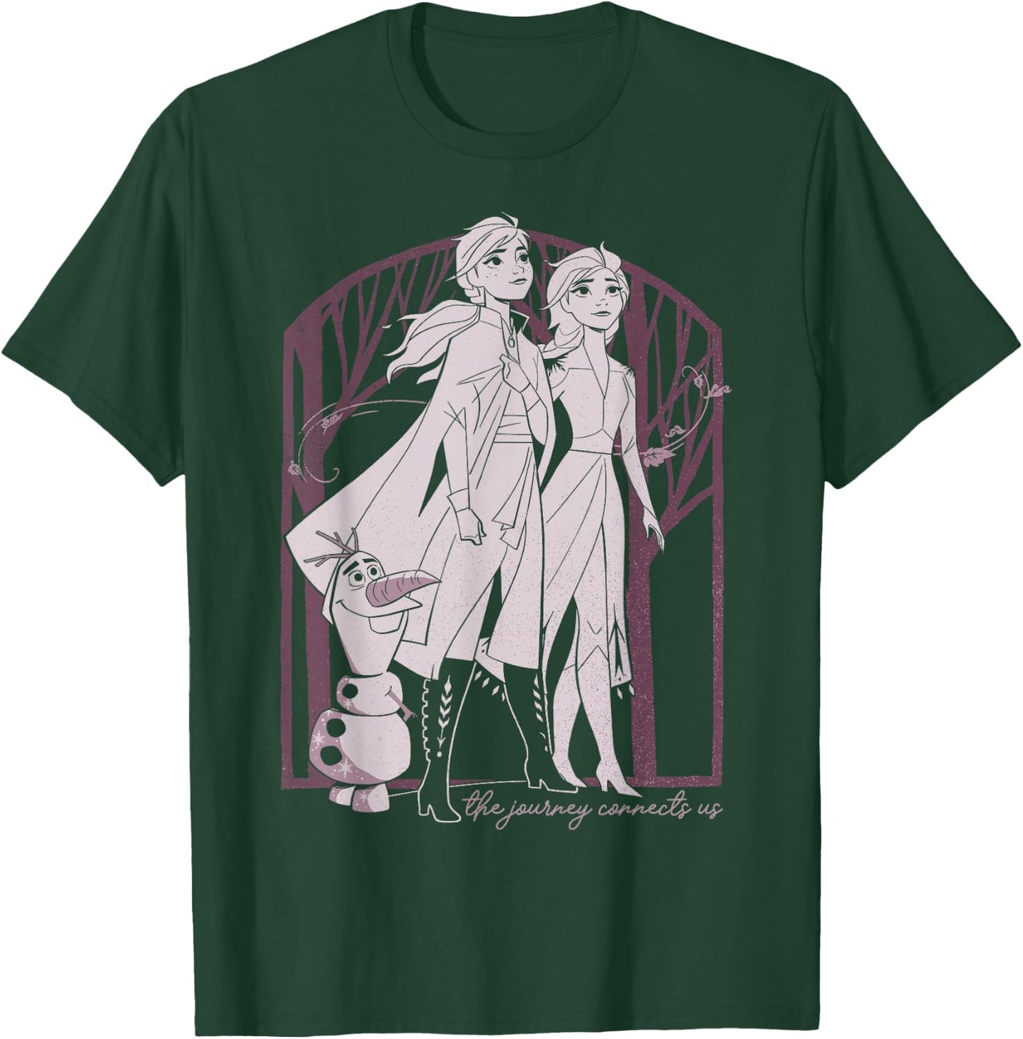 Disney Frozen 2 Elsa Anna Olaf The Journey Connects Us T-Shirt - T-Shirt | Forest