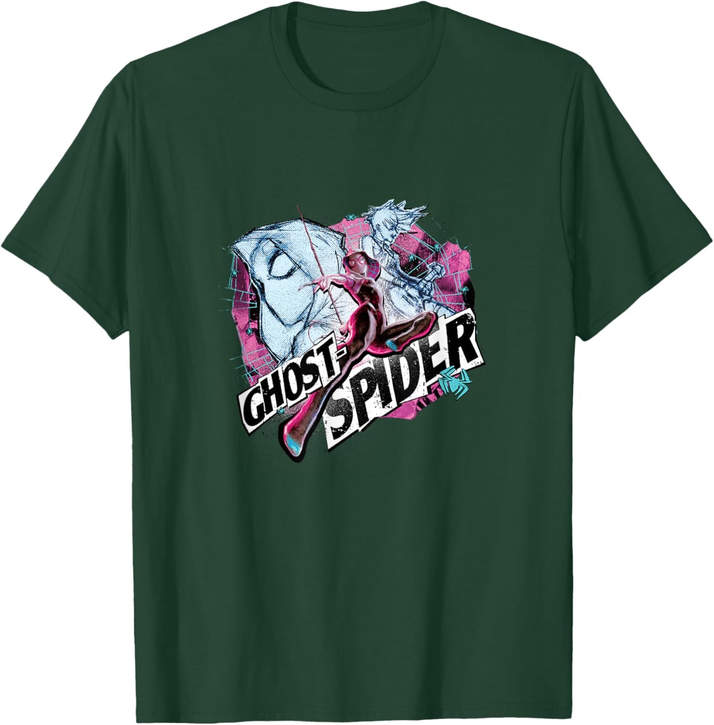 Marvel Spider-Man Gwen Stacy Ghost Spider Comic Collage T-Shirt - T-Shirt | Forest