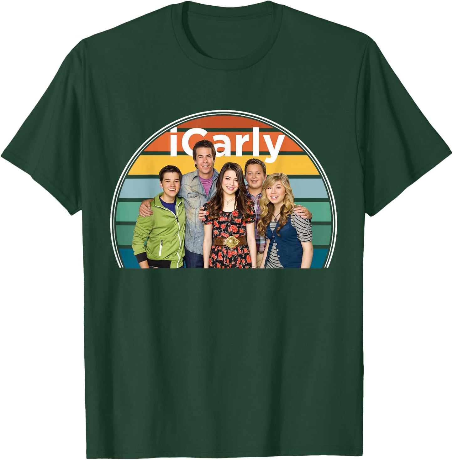 iCarly Rainbow Arc with Carly, Sam, Freddie, and Spencer T-Shirt - T-Shirt | Forest