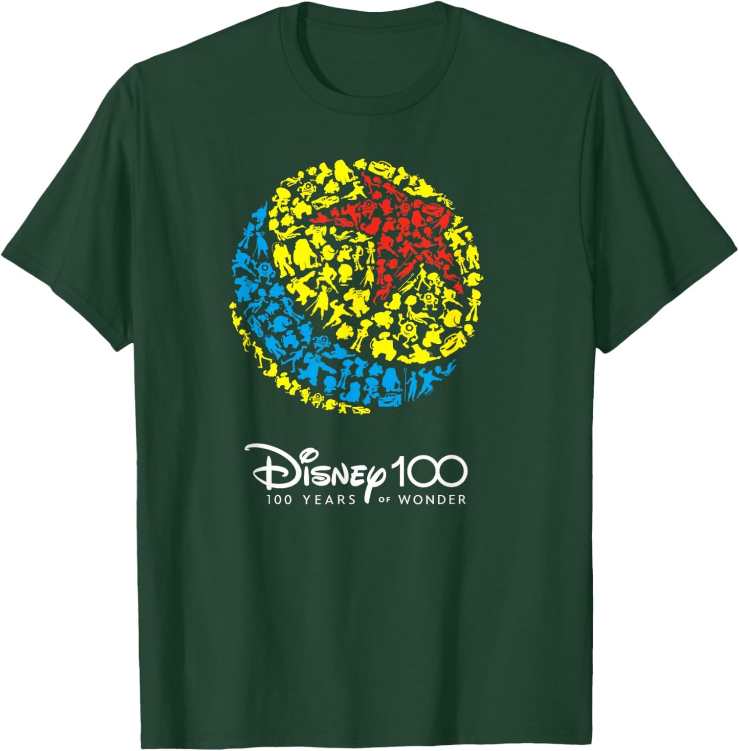 Disney 100 Pixar Ball Characters Anniversary D100 Small T-Shirt - T-Shirt | Forest