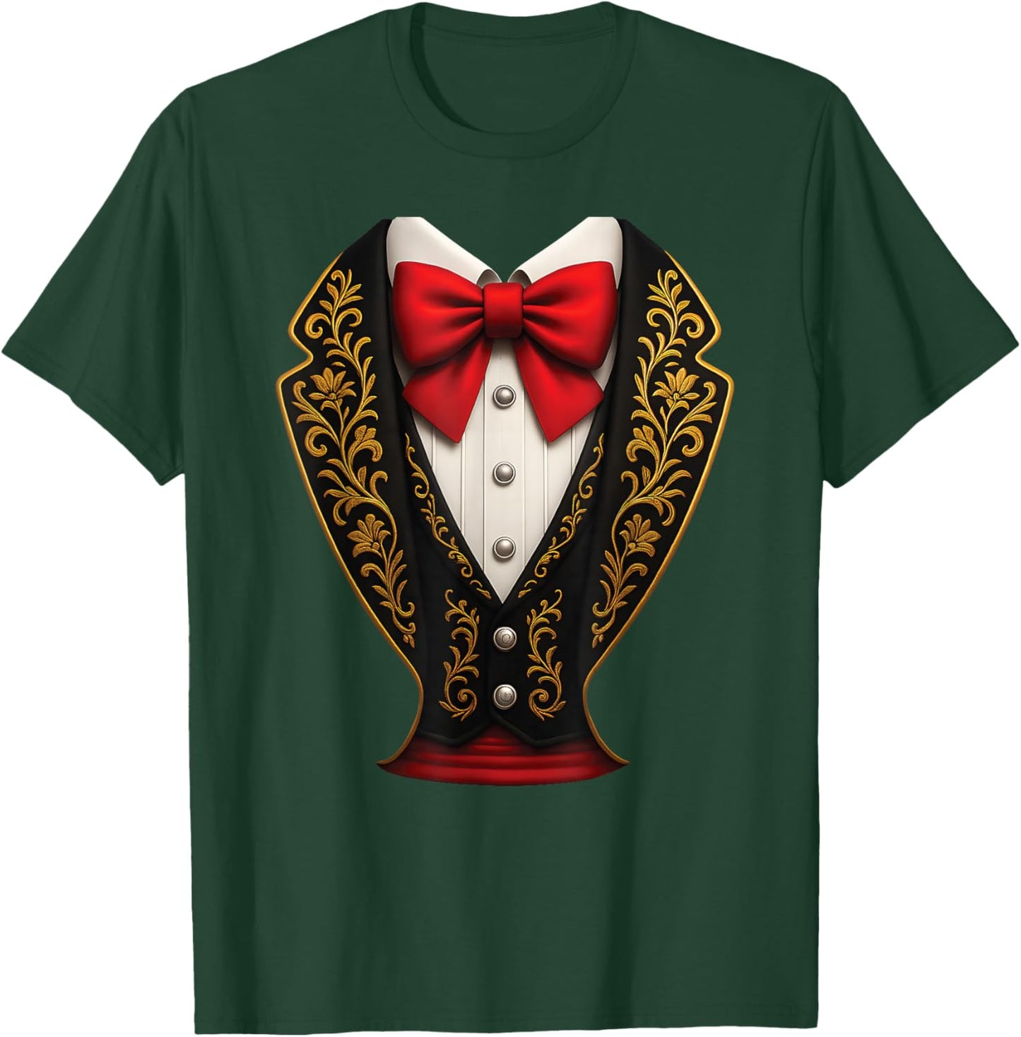 Mariachi Tuxedo Costume Fiesta Style Mexican Halloween Latin T-Shirt - T-Shirt | Forest