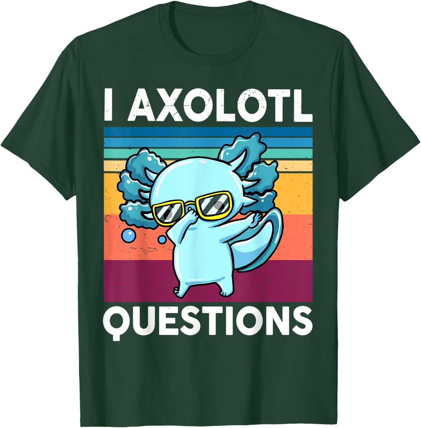 Boy I Axolotl Question Kids Toddler Funny Dabbing Salamander T-Shirt - T-Shirt | Forest