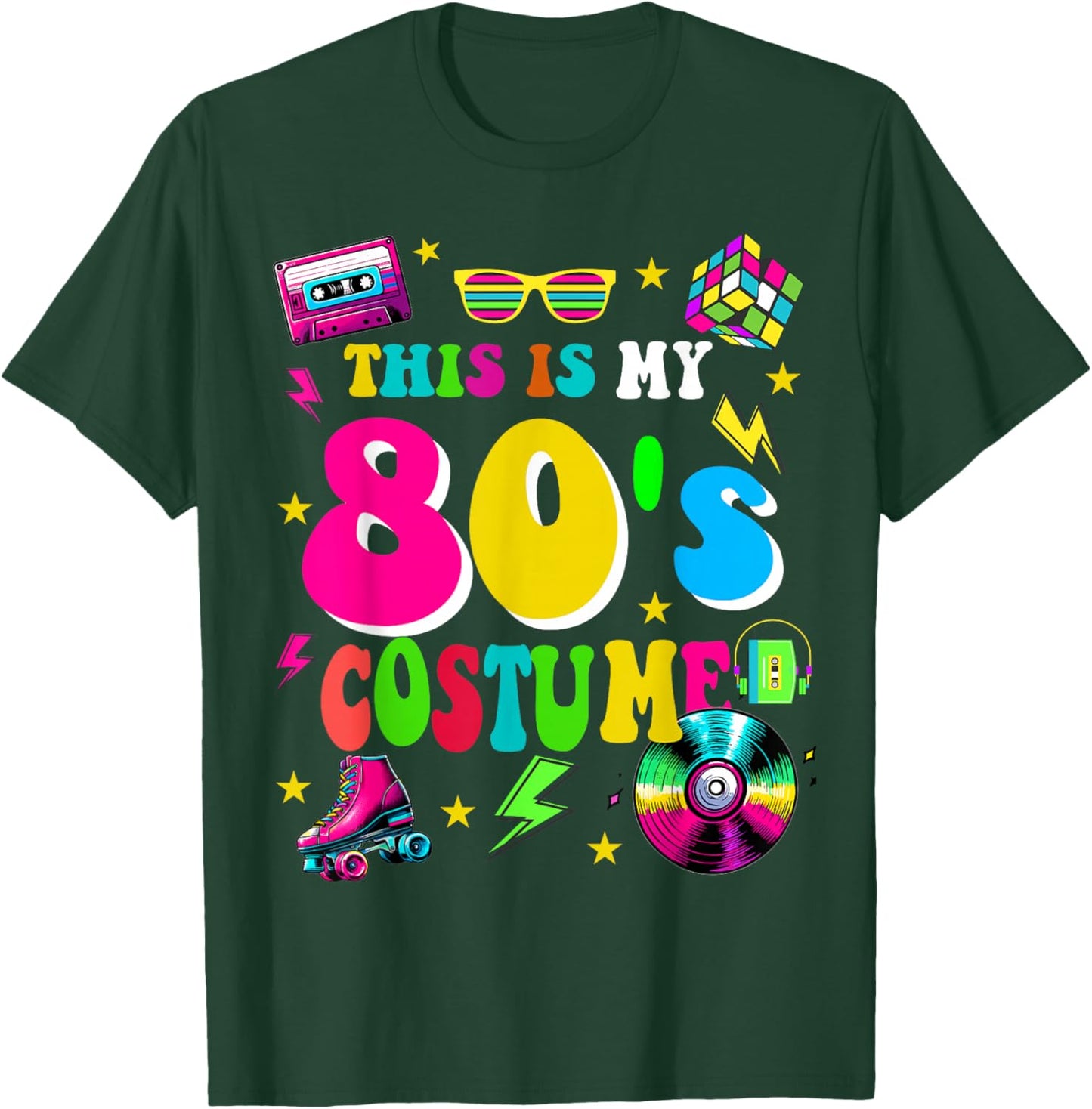 80s Night Cruise This Is My 80's Costume Eighties T-Shirt - T-Shirt | Forest