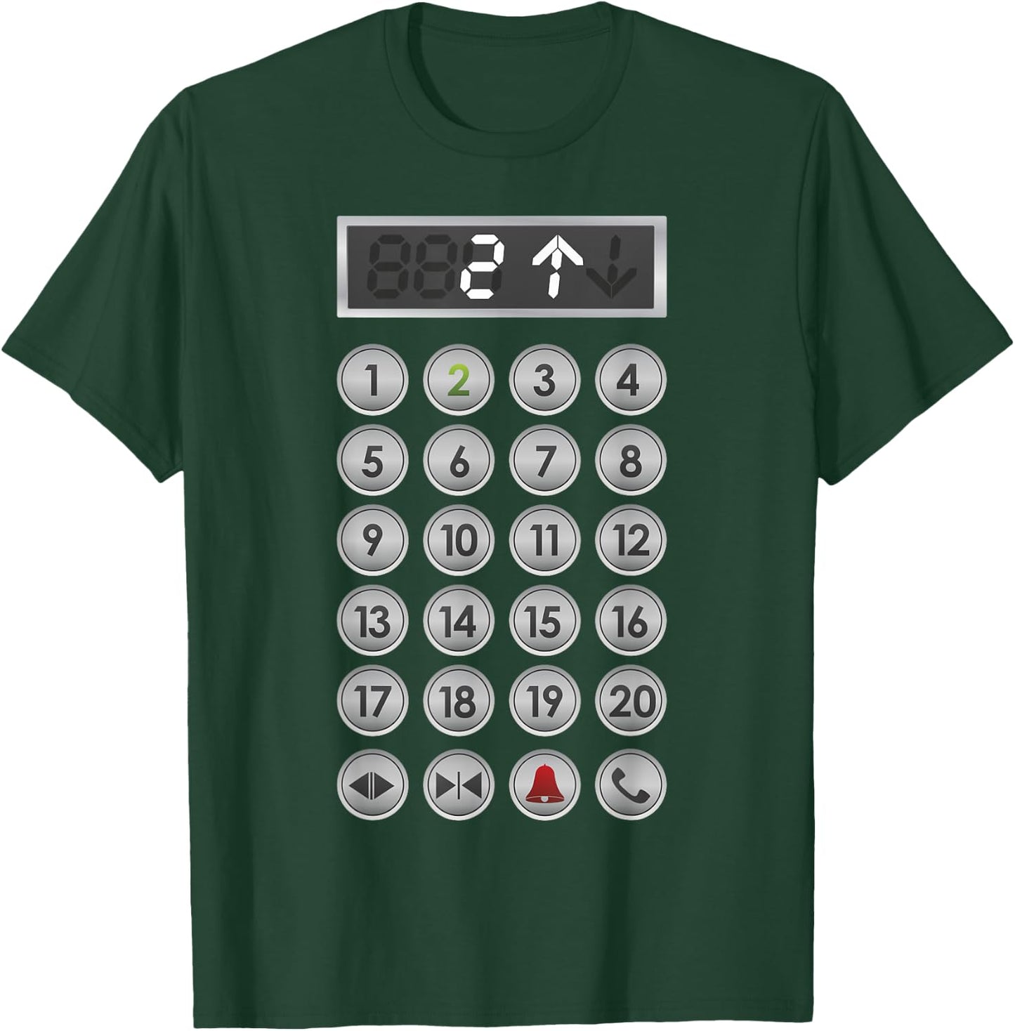 Elevator Buttons Funny Elevator T-Shirt - T-Shirt | Forest