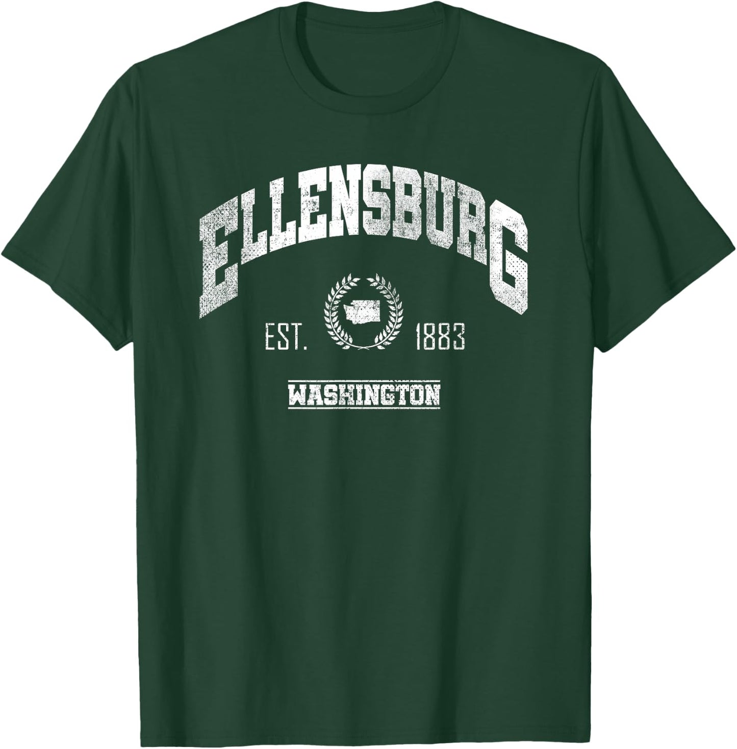 Ellensburg WA | Washington | Vintage Throwback T-Shirt - T-Shirt | Forest