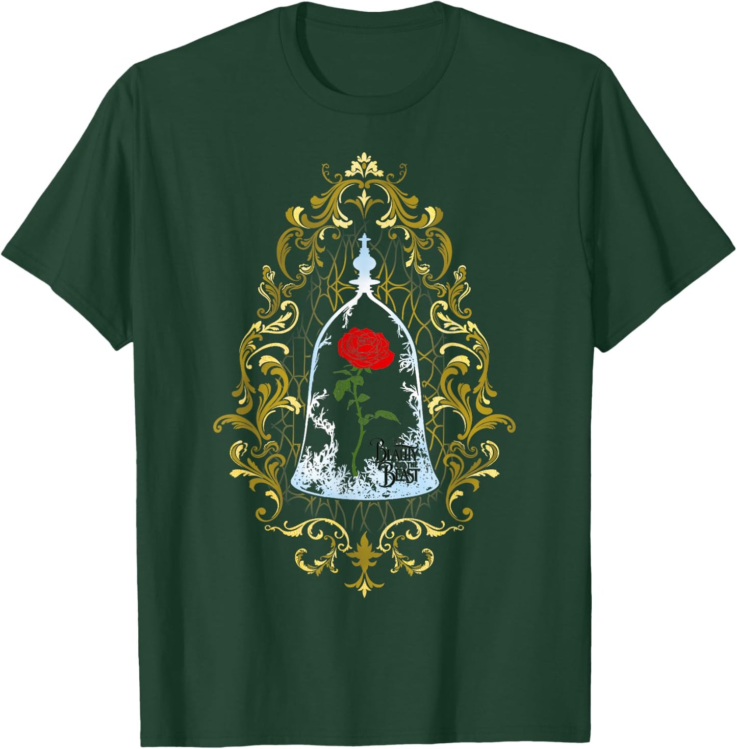 Disney Beauty And The Beast Enchanted Rose Logo T-Shirt - T-Shirt | Forest