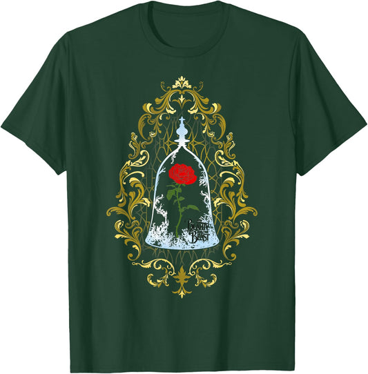 Disney Beauty And The Beast Enchanted Rose Logo T-Shirt - T-Shirt | Forest