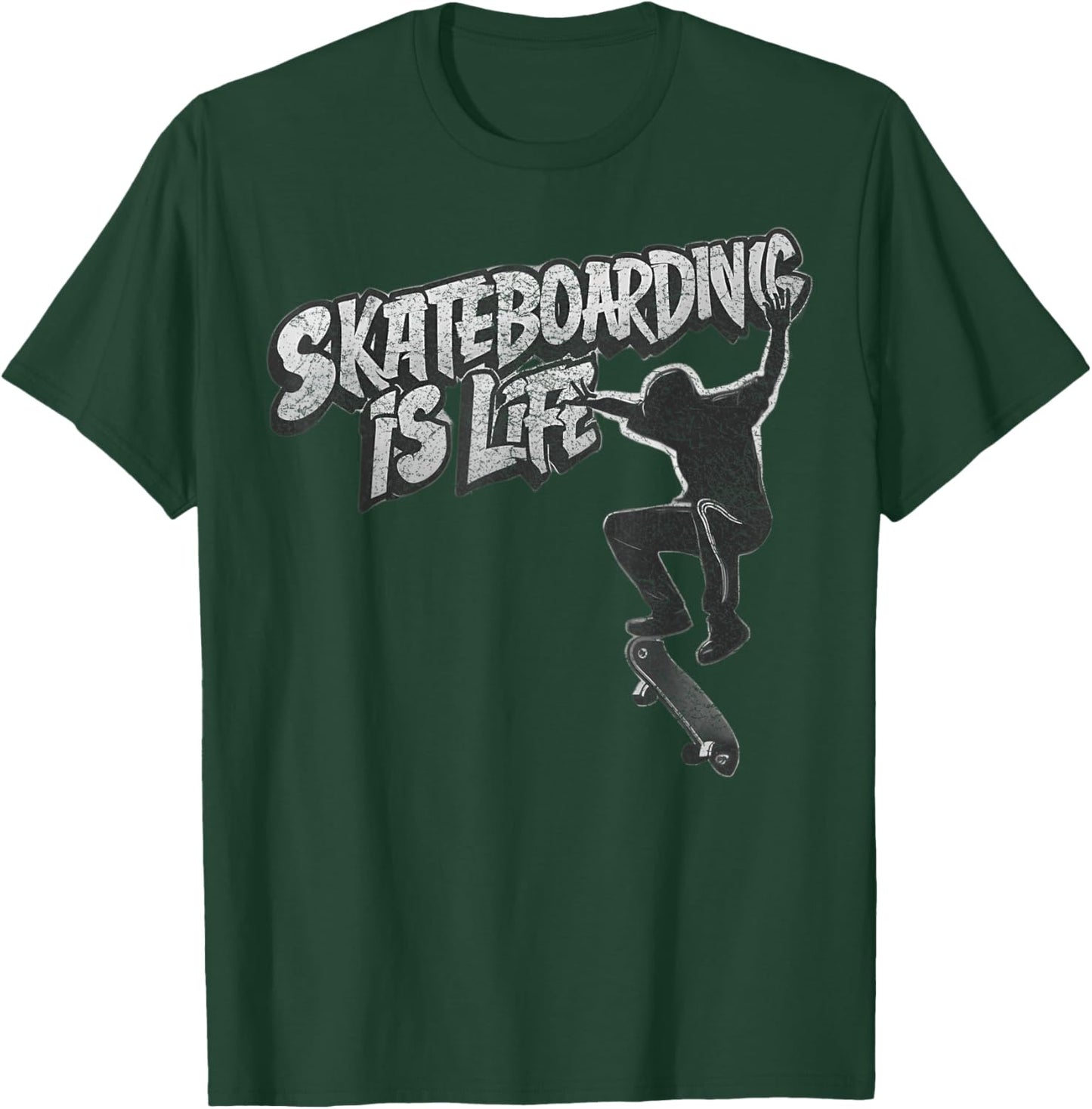 Skateboard Tricks Skateboarding Is Life Graffiti Skateboard T-Shirt - T-Shirt | Forest