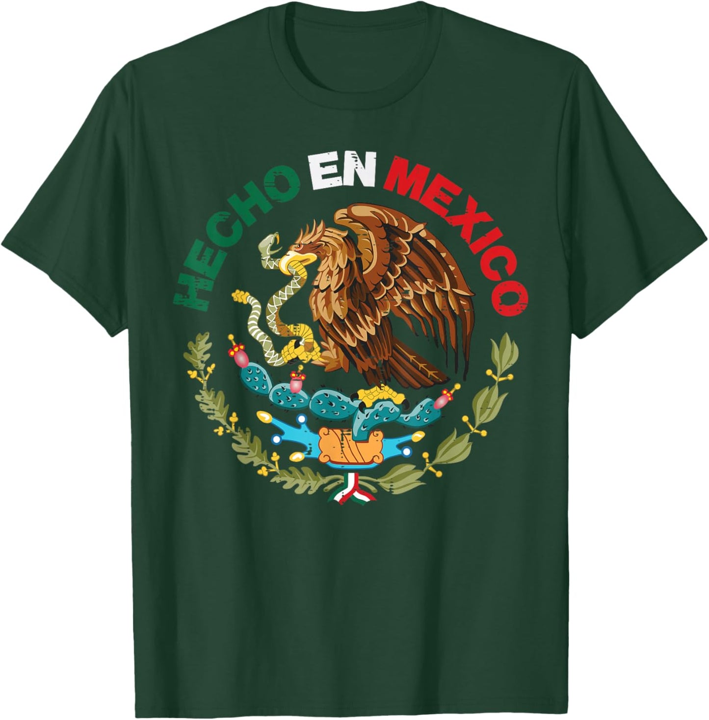 Hecho En Mexico Eagle Mexican Independence Day Men Women Kid T-Shirt - T-Shirt | Forest