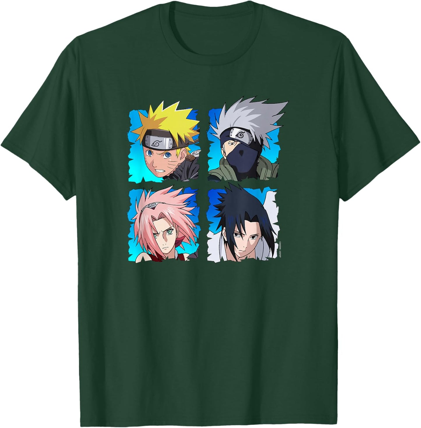 Naruto Shippuden 4 Heads T-Shirt - T-Shirt | Forest