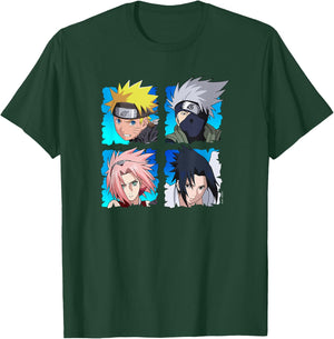 Naruto Shippuden 4 Heads T-Shirt - T-Shirt | Forest