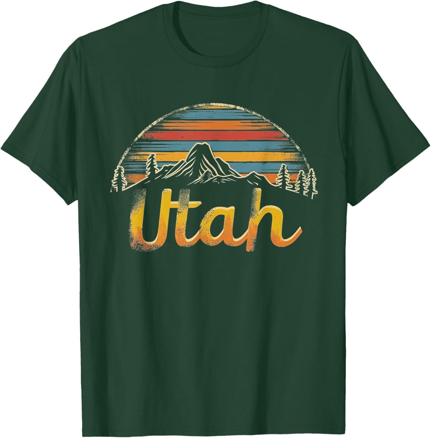 Utah - Cool Funny Graphic Vintage Men Women Retro T-Shirt - T-Shirt | Forest