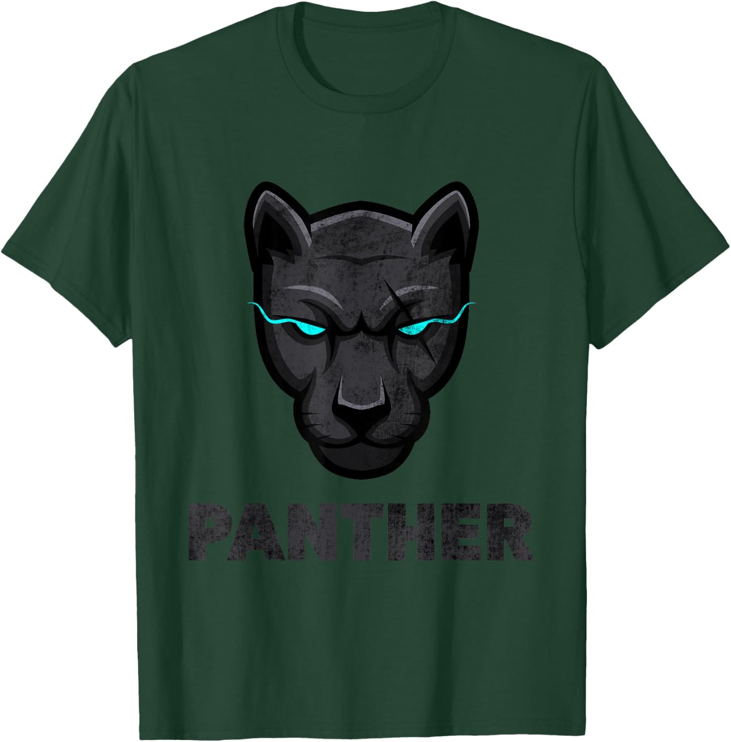 Cool Black Wild Panther Novelty Graphic & Cool Designs T-Shirt - T-Shirt | Forest