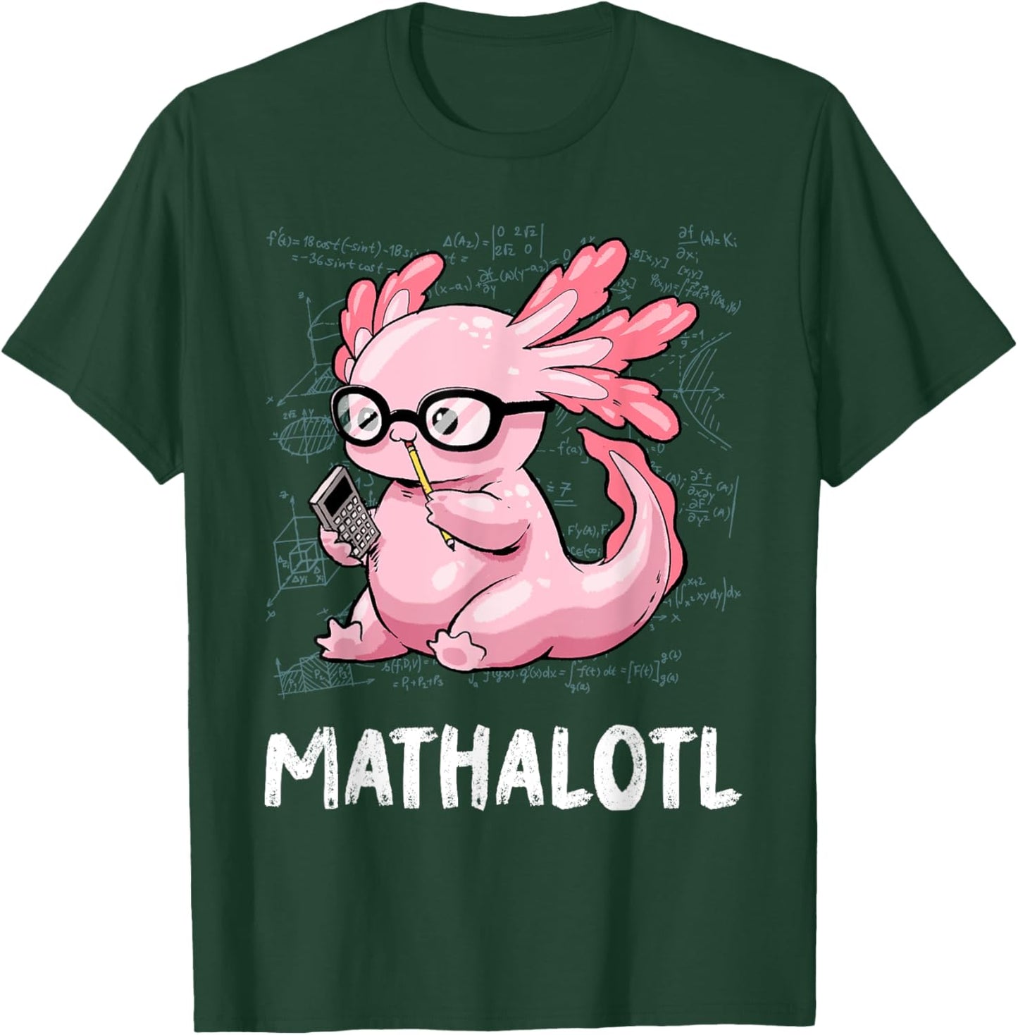Axolotl Shirt Funny Mathalotl Shirt Cute Mathematic Axolotl T-Shirt - T-Shirt | Forest