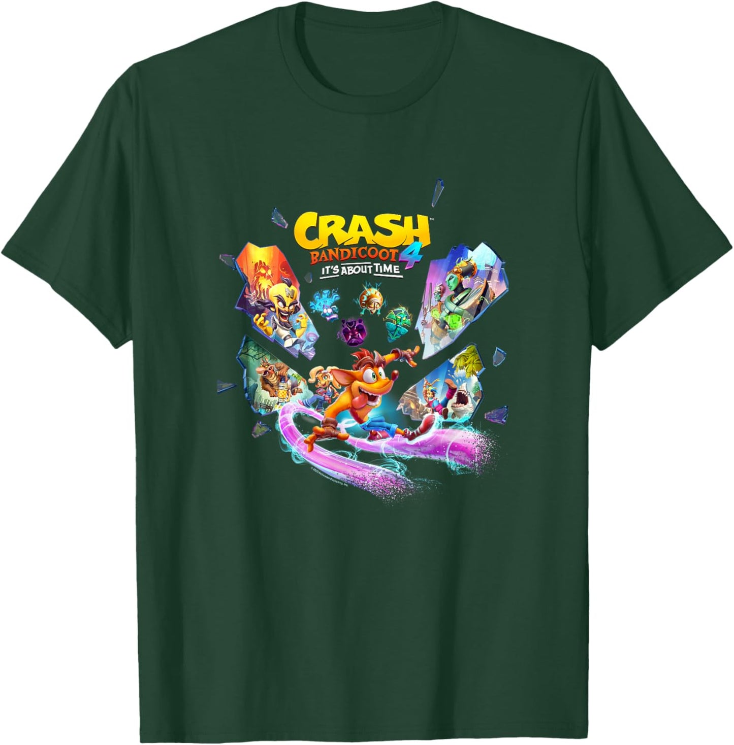 Crash Bandicoot 4: It's About Time Island Shards Game Poster T-Shirt - T-Shirt | Forest