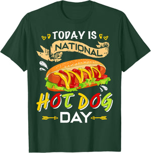 Today is National Hot Dog Day Funny Hot Dog Gifts T Shirts Women T-Shirt - T-Shirt | Forest