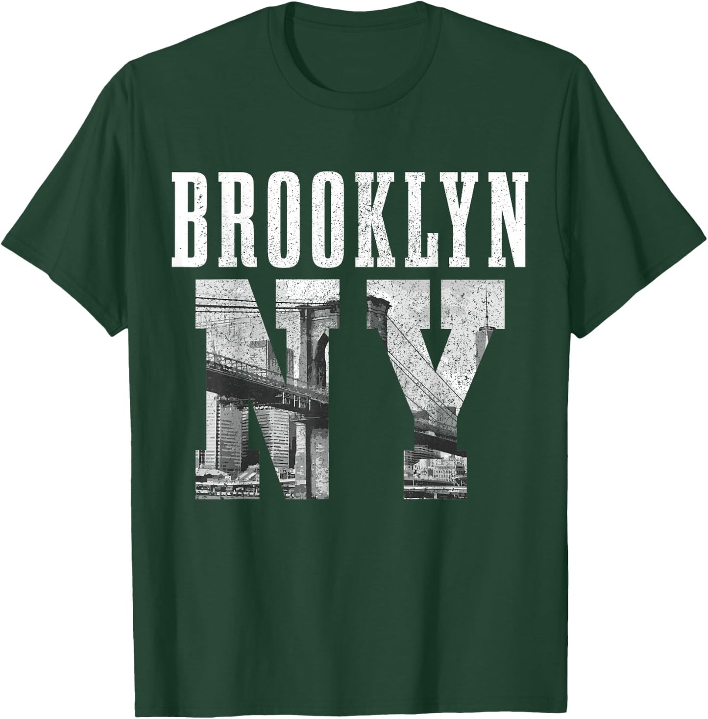 Brooklyn NY NYC New York City Vintage USA America T-Shirt - T-Shirt | Forest