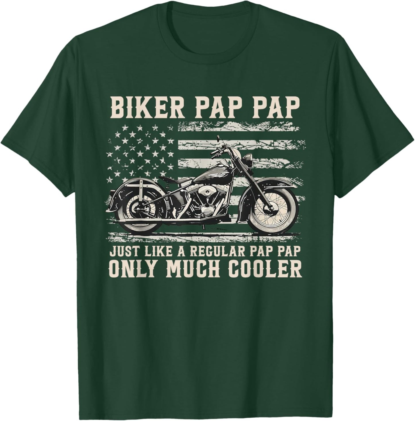 Biker Pap Pap Like A Normal Pap Pap Only Much Cooler T-Shirt - T-Shirt | Forest