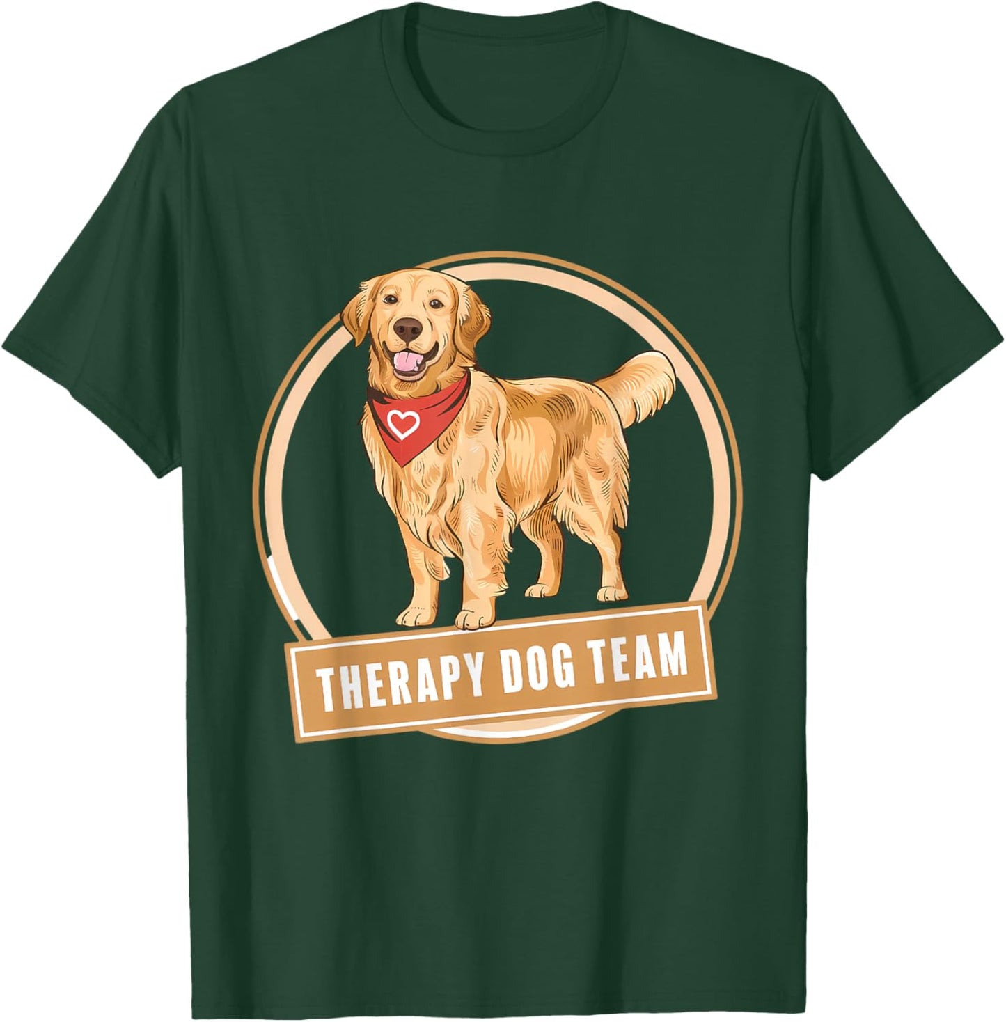 Therapy Dog Team Men Women Girls Kids T-Shirt - T-Shirt | Forest