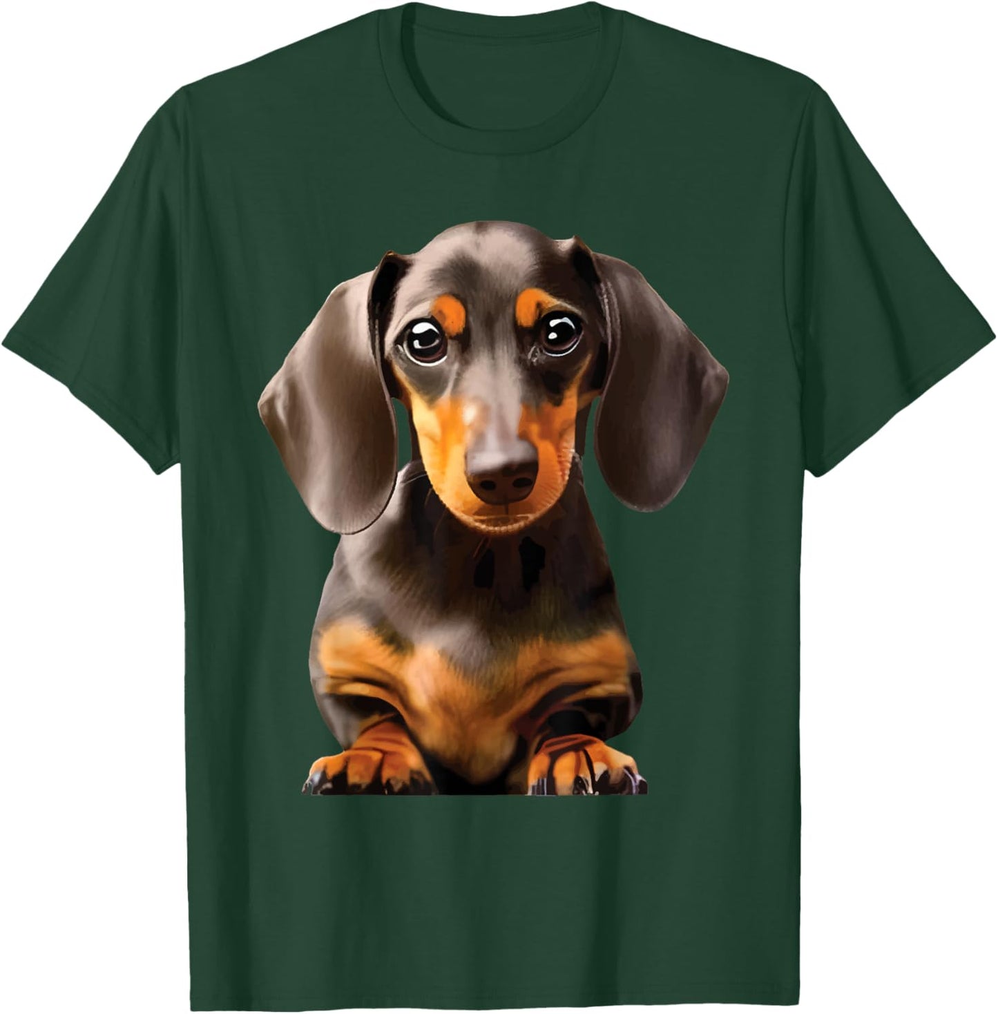 Dachshund Illustration - Dog Lover Animal Pet Trainer Men Women Kids T-Shirt - T-Shirt | Forest