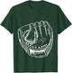 Old School Baseball Glove Mitt T-Shirt - T-Shirt | Forest