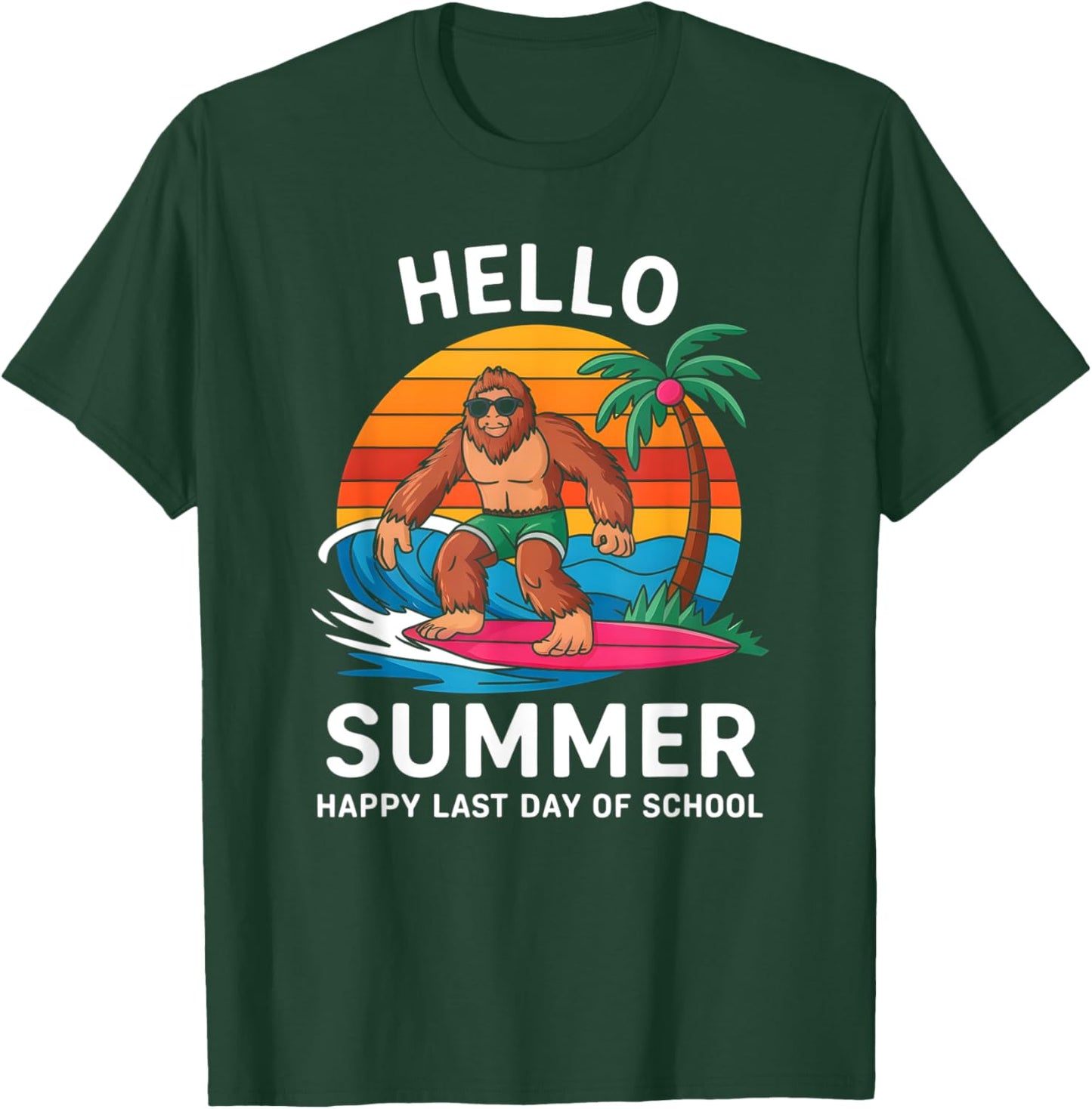 Summer Last Day of School Celebration Student Teacher Fun T-Shirt - T-Shirt | Forest