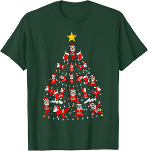Tree Santa Claus Yoga Pose Yoga Santa Christmas Yoga Snow T-Shirt - T-Shirt | Forest
