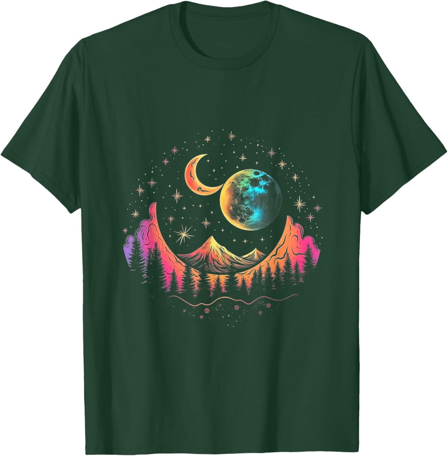 Cosmic Luminary Canvas T-Shirt - T-Shirt | Forest