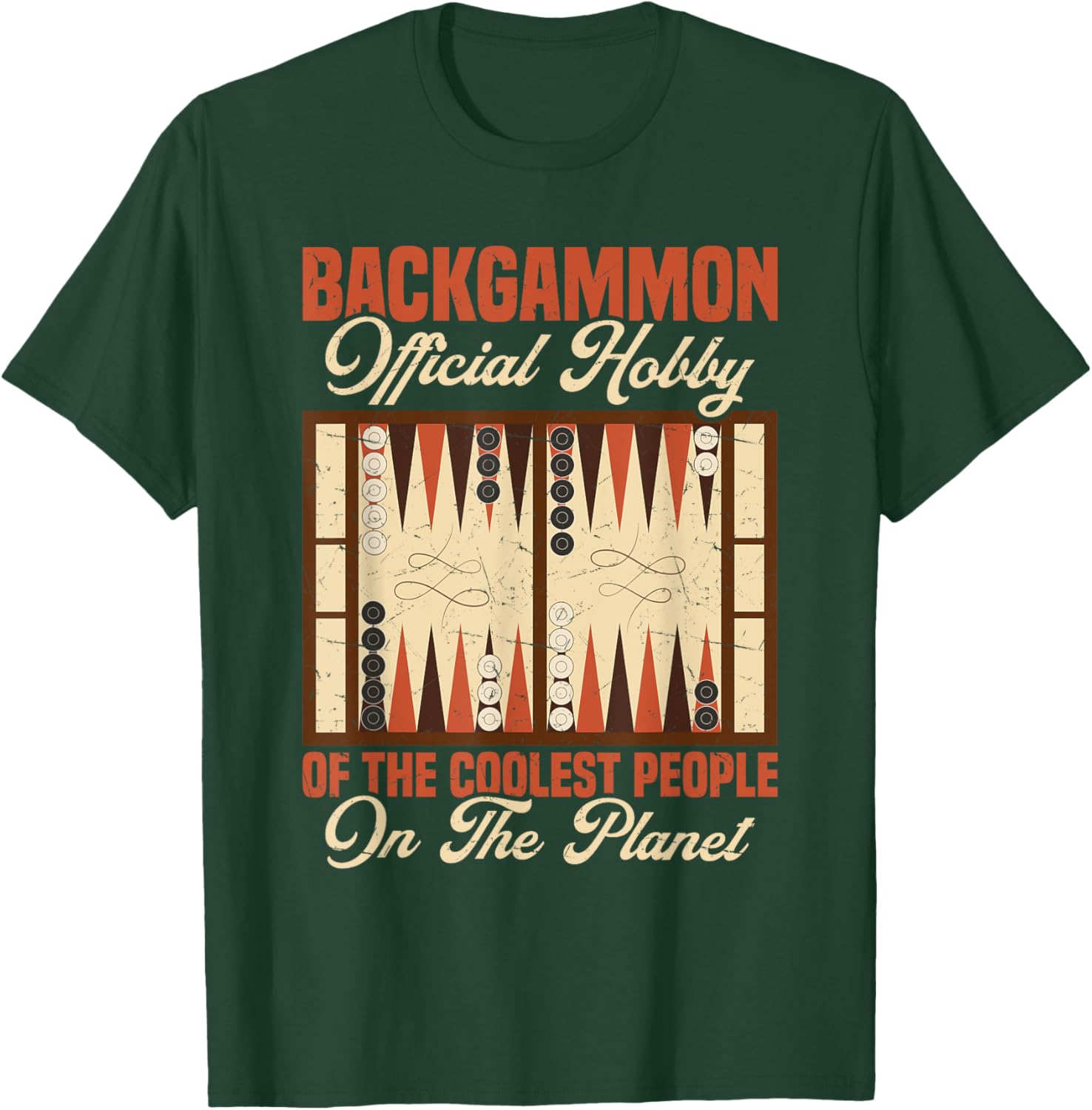 Bacgammon Chips Player Backgammon Travel Set Backgammon T-Shirt - T-Shirt | Forest