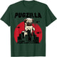 Pugzilla Funny Giant Pug Puppy in Classic Horror Japan City T-Shirt - T-Shirt | Forest