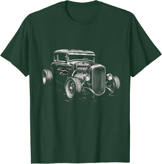 Vintage Hot Rod Rat Rod Classic Car Men T-Shirt - T-Shirt | Forest