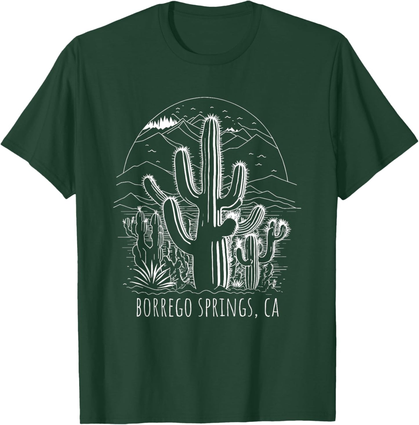 Borrego Springs California Cactus Desert Scene Design T-Shirt - T-Shirt | Forest