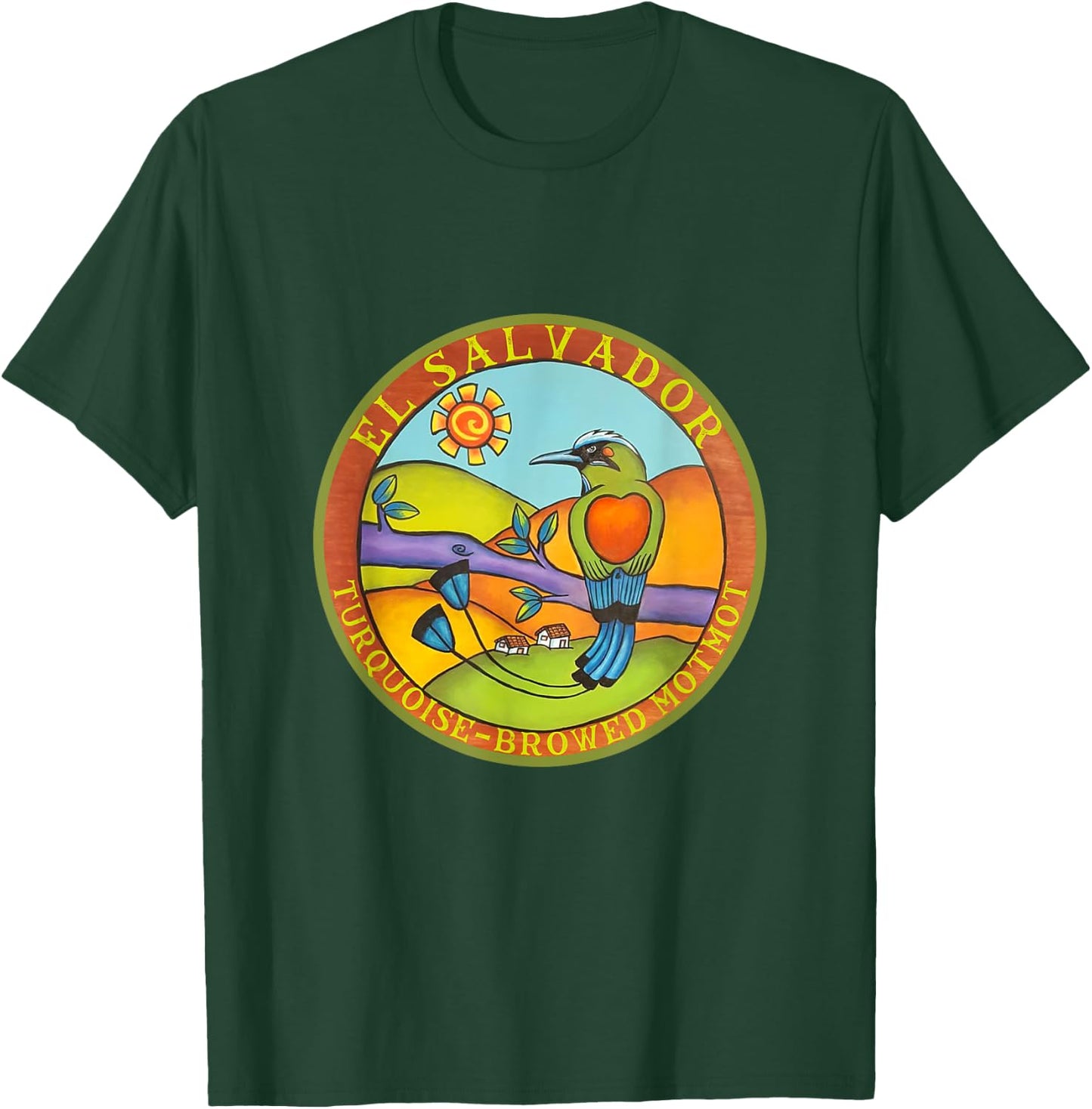 El Salvador Turquoise Browed Motmot bird watching travel T-Shirt - T-Shirt | Forest