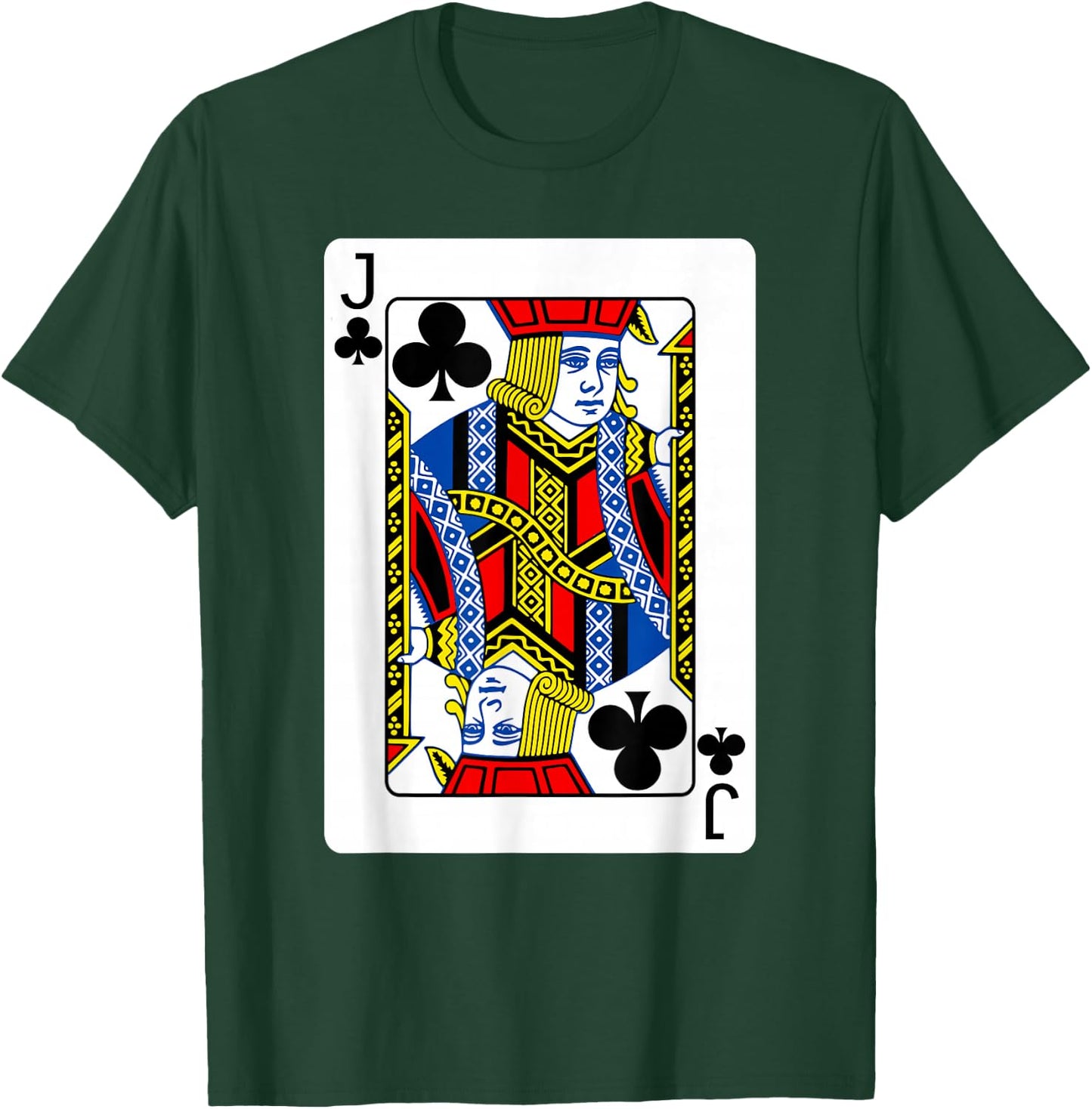 Jacks Of Clubs Playing Card Group Costume Poker Player T-Shirt - T-Shirt | Forest