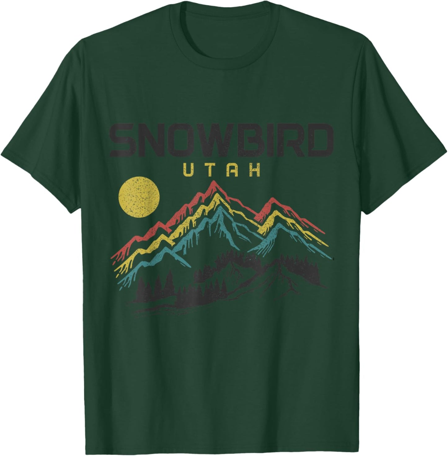 Snowbird Utah Ski Winter sports Skiing Skier T-Shirt - T-Shirt | Forest