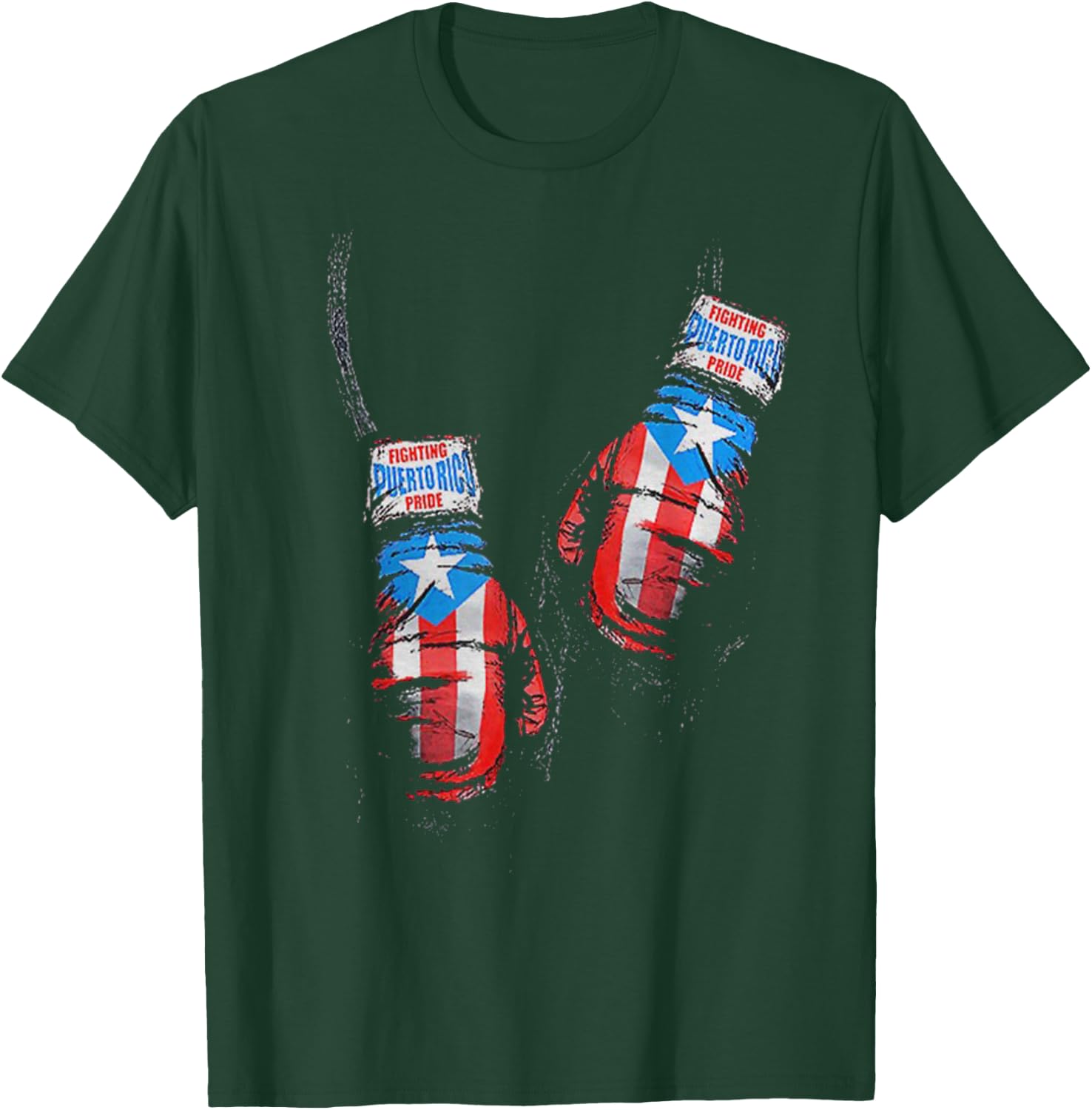American Flag Boxing USA Gloves Gym Boxer Fitness Coach Men T-Shirt - T-Shirt | Forest