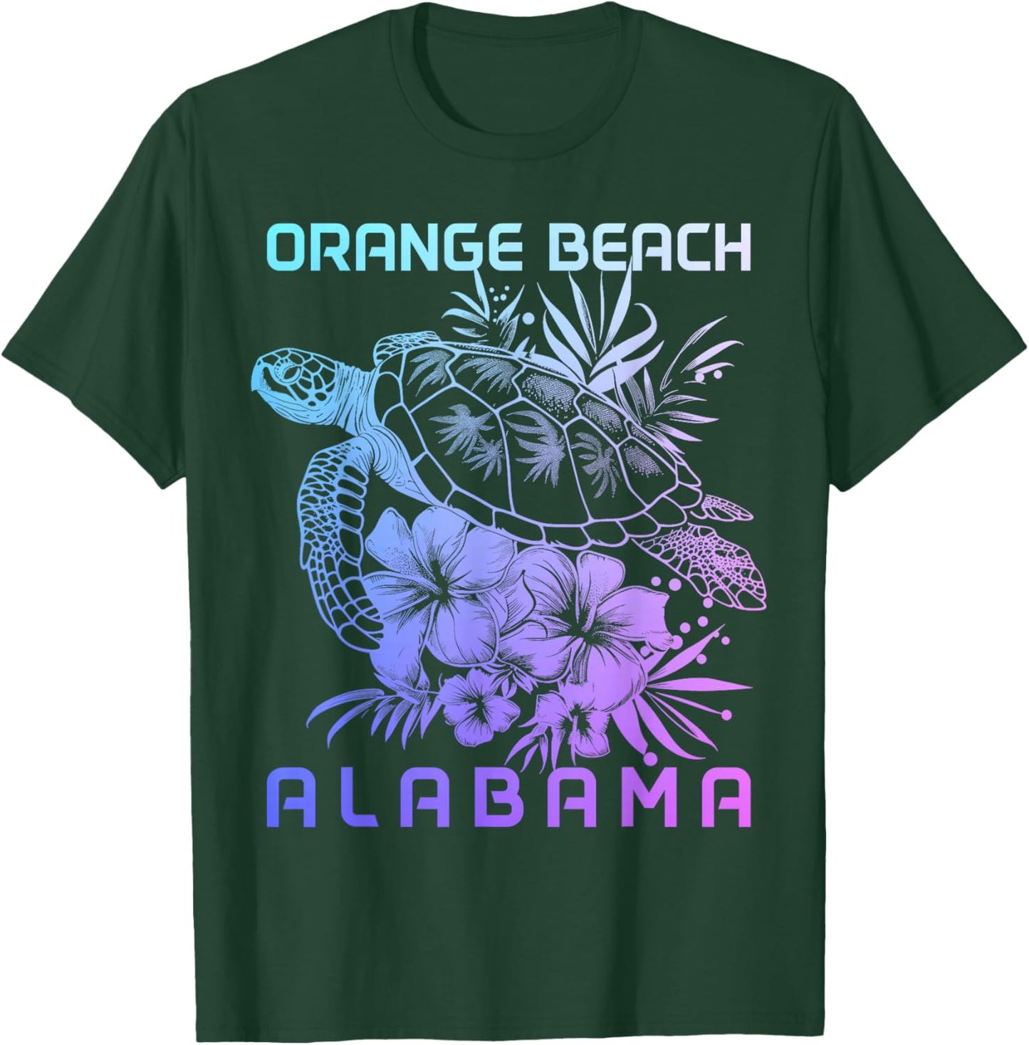 Orange Beach Alabama Sea Turtle Surfer T-Shirt - T-Shirt | Forest