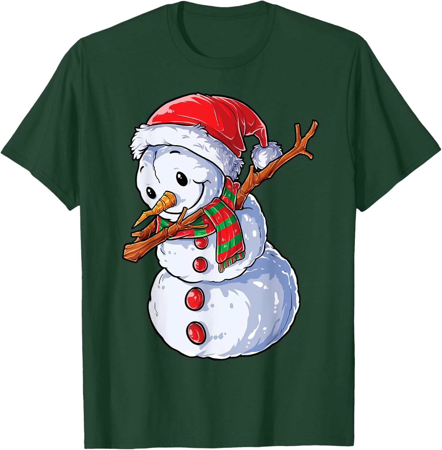 Dabbing Snowman Santa Christmas Boys Men Funny Xmas Hat Dab T-Shirt - T-Shirt | Forest