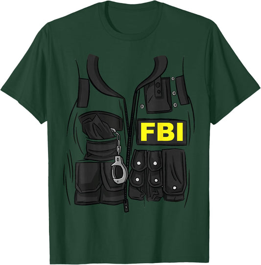FBI Federal Agent Halloween Costume Federal Agent FBI T-Shirt - T-Shirt | Forest