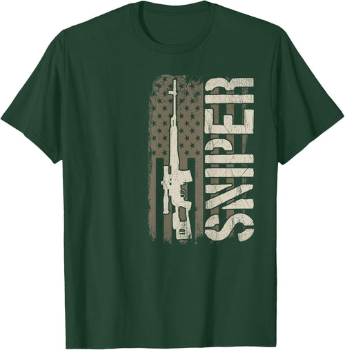 Sniper - USA American Flag, Military Sharpshooter