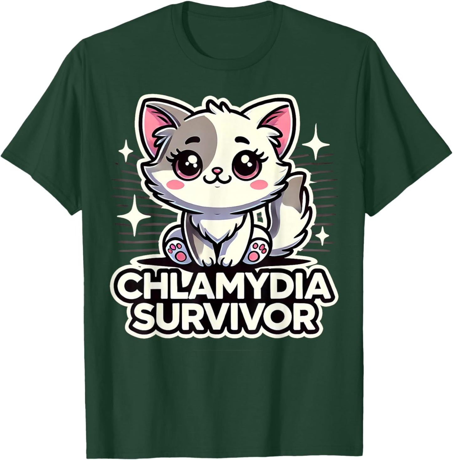 Funny Inappropriate Chlamydia Survivor Embarrassing Adult T-Shirt - T-Shirt | Forest