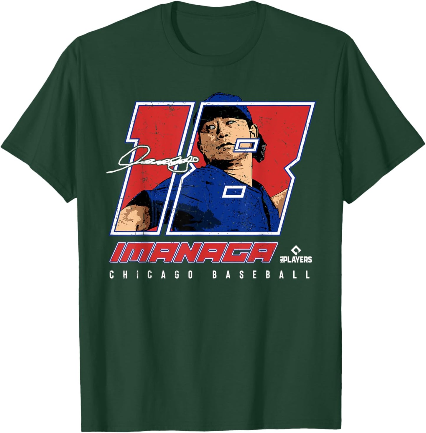 Silhouette Shota Imanaga Chicago MLBPA T-Shirt - T-Shirt | Forest