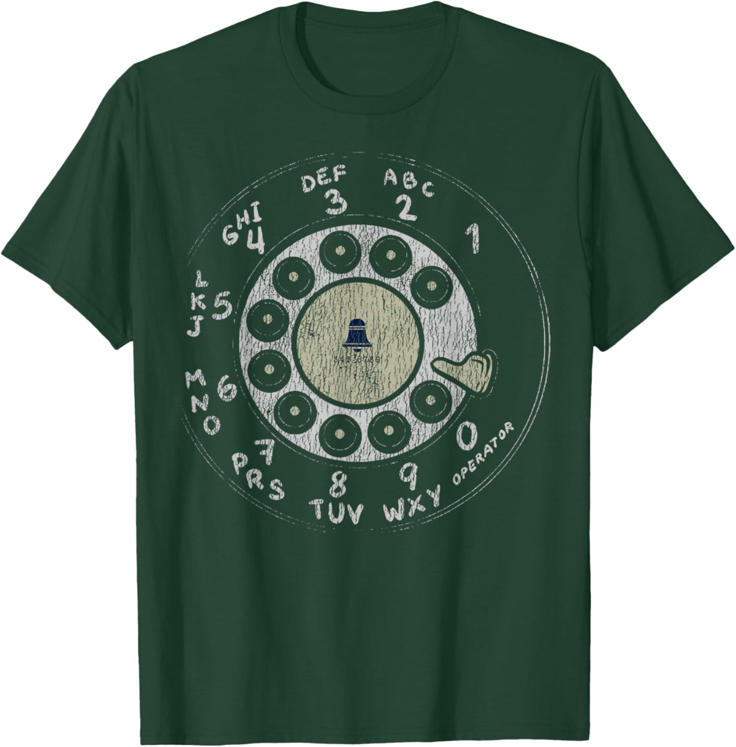 Retro Dial Plate Rotary Dial Phone Vintage Telephone Gifts T-Shirt - T-Shirt | Forest